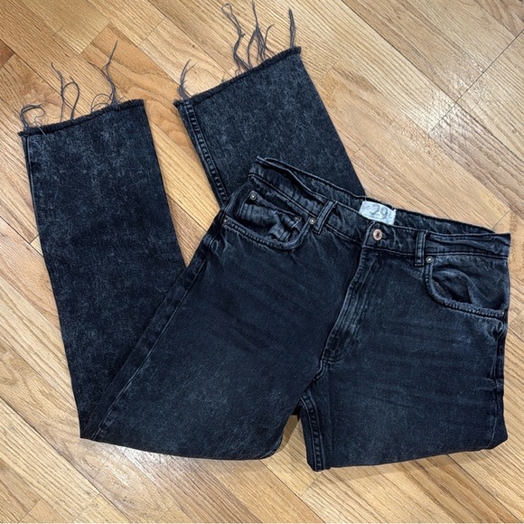 Free People Distressed Black Mom Jeans - Picture 3 of 9